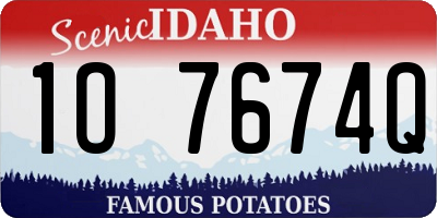 ID license plate 1O7674Q