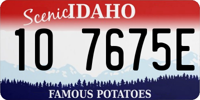 ID license plate 1O7675E