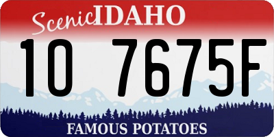 ID license plate 1O7675F