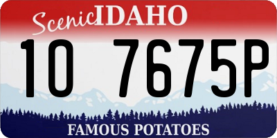 ID license plate 1O7675P