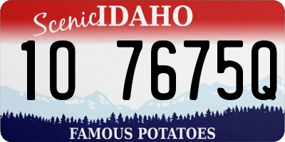 ID license plate 1O7675Q