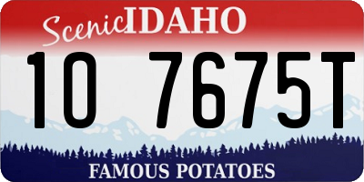 ID license plate 1O7675T