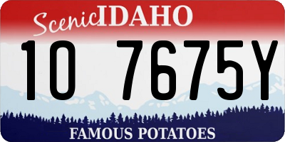 ID license plate 1O7675Y