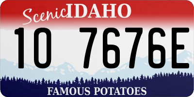 ID license plate 1O7676E