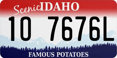 ID license plate 1O7676L