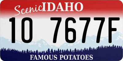 ID license plate 1O7677F