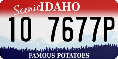 ID license plate 1O7677P