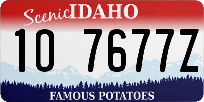 ID license plate 1O7677Z