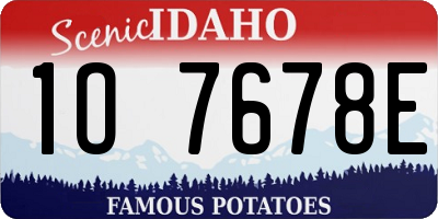 ID license plate 1O7678E