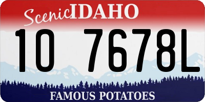 ID license plate 1O7678L