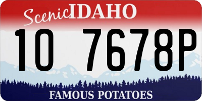 ID license plate 1O7678P