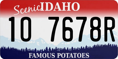 ID license plate 1O7678R