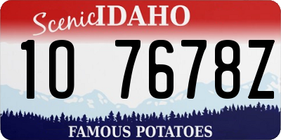 ID license plate 1O7678Z