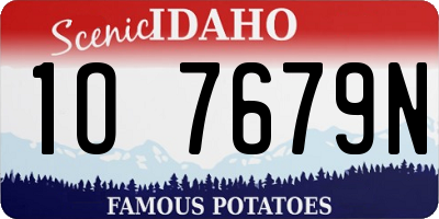 ID license plate 1O7679N