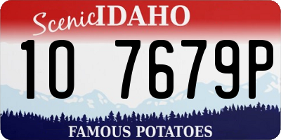 ID license plate 1O7679P