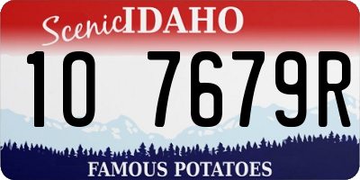 ID license plate 1O7679R