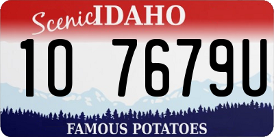 ID license plate 1O7679U