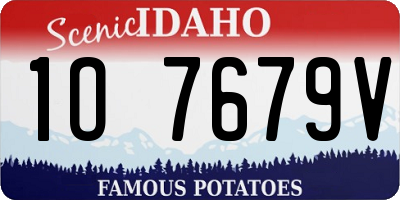 ID license plate 1O7679V