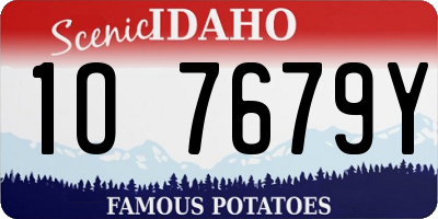 ID license plate 1O7679Y