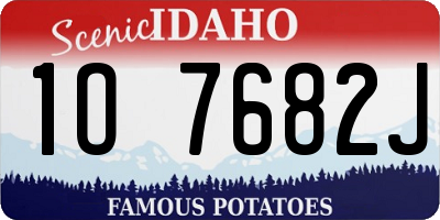 ID license plate 1O7682J