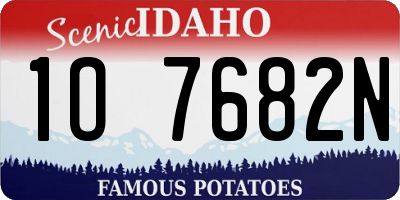 ID license plate 1O7682N
