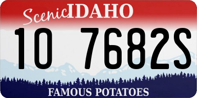 ID license plate 1O7682S