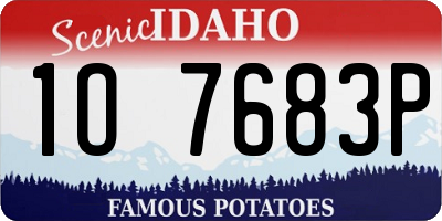 ID license plate 1O7683P