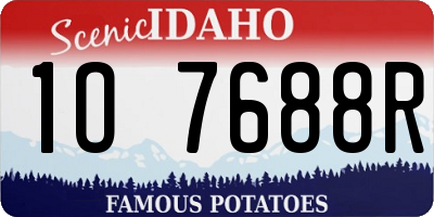ID license plate 1O7688R