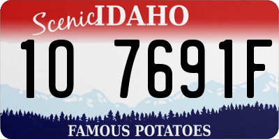 ID license plate 1O7691F