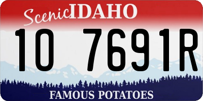 ID license plate 1O7691R
