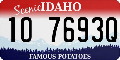 ID license plate 1O7693Q