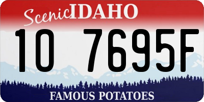 ID license plate 1O7695F