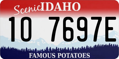 ID license plate 1O7697E