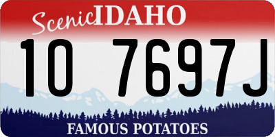 ID license plate 1O7697J