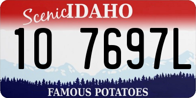 ID license plate 1O7697L