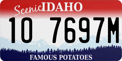ID license plate 1O7697M