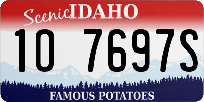 ID license plate 1O7697S