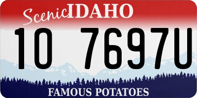 ID license plate 1O7697U