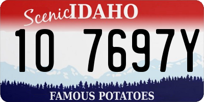 ID license plate 1O7697Y