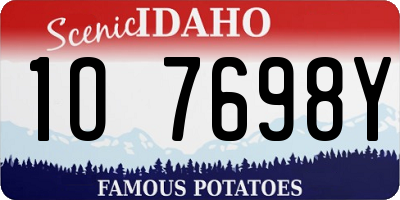 ID license plate 1O7698Y