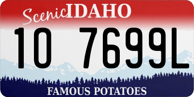 ID license plate 1O7699L
