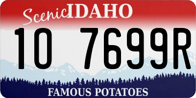 ID license plate 1O7699R