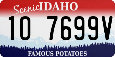 ID license plate 1O7699V