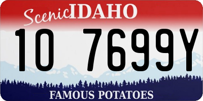 ID license plate 1O7699Y