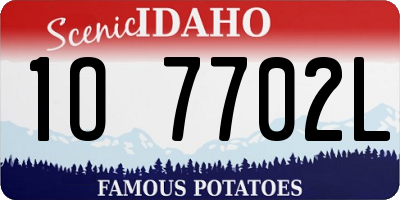 ID license plate 1O7702L