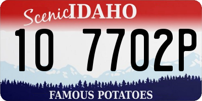 ID license plate 1O7702P