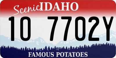 ID license plate 1O7702Y