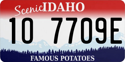 ID license plate 1O7709E