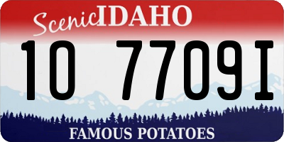 ID license plate 1O7709I