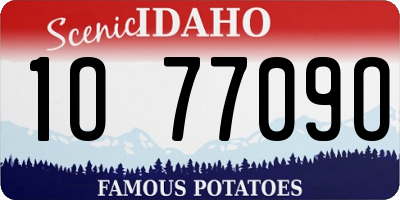 ID license plate 1O7709O